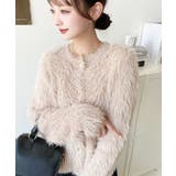 金ボタンロングフェザーショート丈ニットカーディガン | moment+ | 詳細画像14 