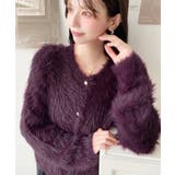 金ボタンロングフェザーショート丈ニットカーディガン | moment+ | 詳細画像18 