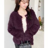 金ボタンロングフェザーショート丈ニットカーディガン | moment+ | 詳細画像20 