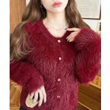 金ボタンロングフェザーショート丈ニットカーディガン | moment+ | 詳細画像21 