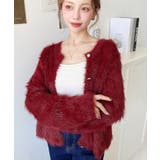 金ボタンロングフェザーショート丈ニットカーディガン | moment+ | 詳細画像33 