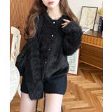 金ボタンロングフェザーショート丈ニットカーディガン | moment+ | 詳細画像7 