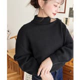 ハイネックデザインカットワンショルニットプルオーバー | moment+ | 詳細画像11 