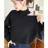 ハイネックデザインカットワンショルニットプルオーバー | moment+ | 詳細画像12 