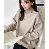 ハイネックデザインカットワンショルニットプルオーバー | moment+ | 詳細画像18 
