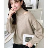 ハイネックデザインカットワンショルニットプルオーバー | moment+ | 詳細画像19 