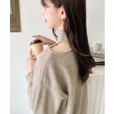 ハイネックデザインカットワンショルニットプルオーバー | moment+ | 詳細画像20 