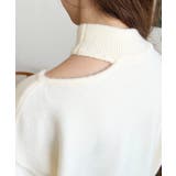 ハイネックデザインカットワンショルニットプルオーバー | moment+ | 詳細画像9 