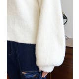 アシンメトリーネックショルダースリットフェザーニットプルオーバー | moment+ | 詳細画像10 