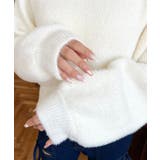 アシンメトリーネックショルダースリットフェザーニットプルオーバー | moment+ | 詳細画像9 