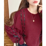 編み込みリボンフェザーニットプルオーバー | moment+ | 詳細画像15 