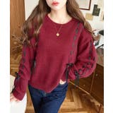 編み込みリボンフェザーニットプルオーバー | moment+ | 詳細画像17 