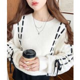 編み込みリボンフェザーニットプルオーバー | moment+ | 詳細画像4 