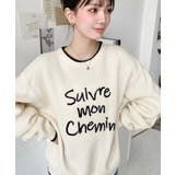 ロープ刺繍ロゴニットプルオーバー | moment+ | 詳細画像4 