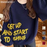 サガラ刺繍ロゴニットプルオーバー | moment+ | 詳細画像1 