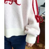 Ｗジャガードラインリボンロゴニットプルオーバー | moment+ | 詳細画像10 