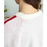 Ｗジャガードラインリボンロゴニットプルオーバー | moment+ | 詳細画像13 