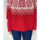 スノーノルディック柄求心Wジャガードニットプルオーバー（ノルディックセーター） | moment+ | 詳細画像18 