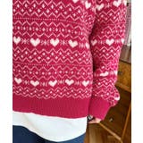 ノルディック柄ダブルジャガードハーフジップポロニットプルオーバー | moment+ | 詳細画像25 