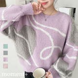 ニュアンスハートジャガードニットプルオーバー | moment+ | 詳細画像1 