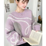 ニュアンスハートジャガードニットプルオーバー | moment+ | 詳細画像12 