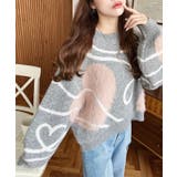 ニュアンスハートジャガードニットプルオーバー | moment+ | 詳細画像2 