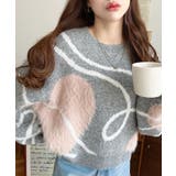 ニュアンスハートジャガードニットプルオーバー | moment+ | 詳細画像3 