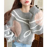 ニュアンスハートジャガードニットプルオーバー | moment+ | 詳細画像5 