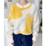 ニュアンスライン柄ジャガードニットプルオーバー | moment+ | 詳細画像15 