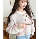 ニュアンスライン柄ジャガードニットプルオーバー | moment+ | 詳細画像4 