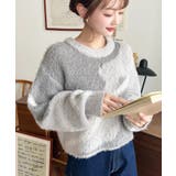 ニュアンスライン柄ジャガードニットプルオーバー | moment+ | 詳細画像6 