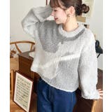 ニュアンスライン柄ジャガードニットプルオーバー | moment+ | 詳細画像8 