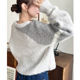 ニュアンスライン柄ジャガードニットプルオーバー | moment+ | 詳細画像9 