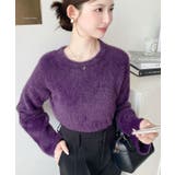 クールネックショート丈シャギーニットプルオーバー | moment+ | 詳細画像11 