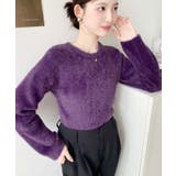 クールネックショート丈シャギーニットプルオーバー | moment+ | 詳細画像15 