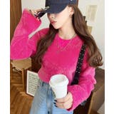 クールネックショート丈シャギーニットプルオーバー | moment+ | 詳細画像16 