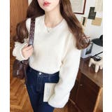 クールネックショート丈シャギーニットプルオーバー | moment+ | 詳細画像3 