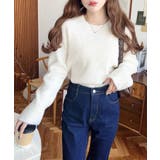 クールネックショート丈シャギーニットプルオーバー | moment+ | 詳細画像5 