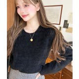 クールネックショート丈シャギーニットプルオーバー | moment+ | 詳細画像6 