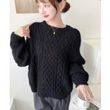 ケーブルニットプルオーバー | moment+ | 詳細画像16 