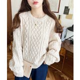 ケーブルニットプルオーバー | moment+ | 詳細画像3 