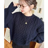 ケーブルニットプルオーバー | moment+ | 詳細画像30 