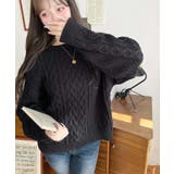 ケーブルニットプルオーバー | moment+ | 詳細画像9 