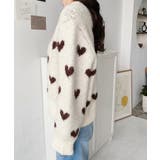 ハート柄フェザーニットプルオーバーWジャガード | moment+ | 詳細画像10