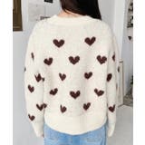 ハート柄フェザーニットプルオーバーWジャガード | moment+ | 詳細画像12