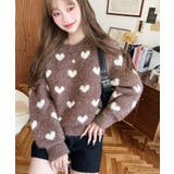 ハート柄フェザーニットプルオーバーWジャガード | moment+ | 詳細画像13