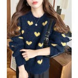 ハート柄フェザーニットプルオーバーWジャガード | moment+ | 詳細画像17