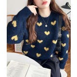 ハート柄フェザーニットプルオーバーWジャガード | moment+ | 詳細画像19