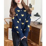 ハート柄フェザーニットプルオーバーWジャガード | moment+ | 詳細画像20