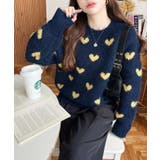 ハート柄フェザーニットプルオーバーWジャガード | moment+ | 詳細画像21